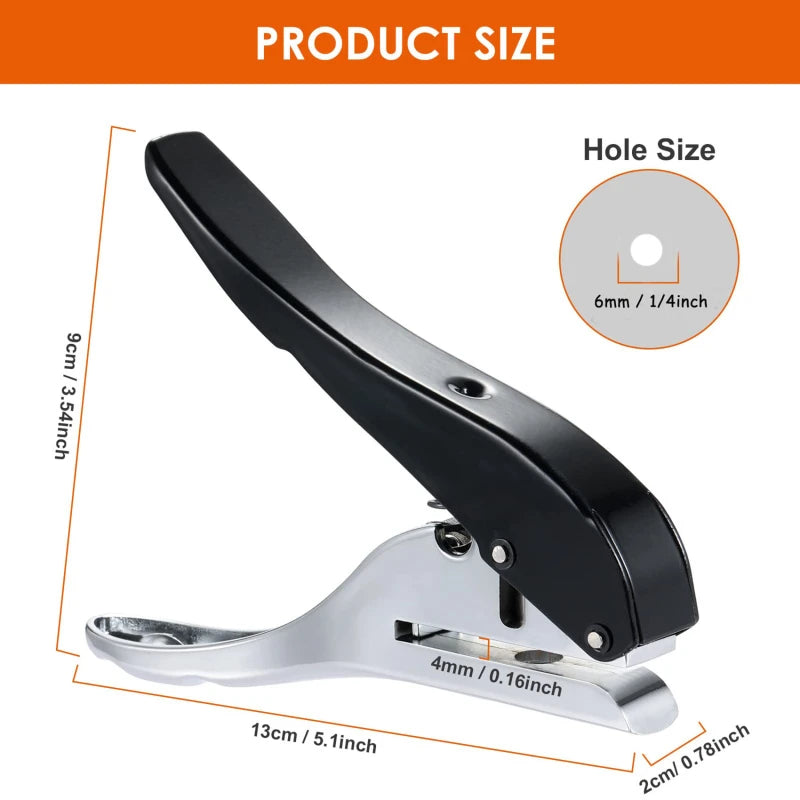 Paper Puncher Edge Banding Punching Pliers Round Hole Metal Hole Puncher Portable Hole Punching and Cutting Machine Peaceful Pleasures Health and Wellness 6mm
