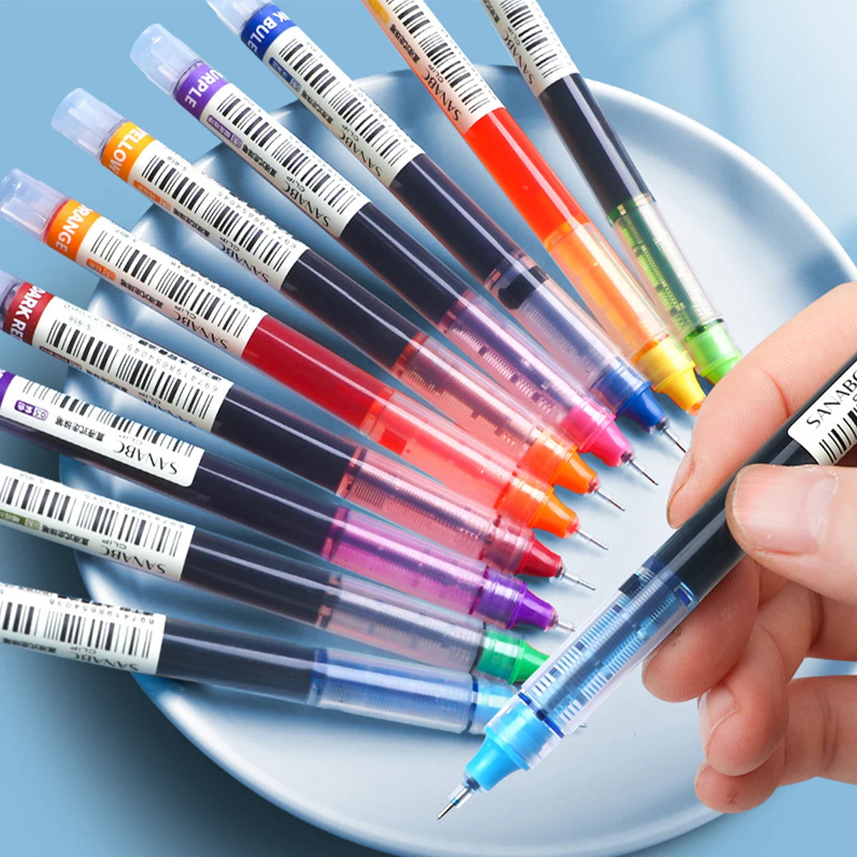 10-Pack Color Gel Pens 0.5mm – Quick Dry, Large Capacity