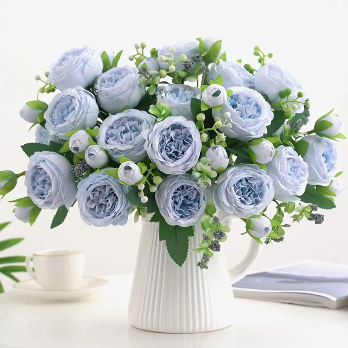 Silk Peony Bouquets 2/4PCS – Artificial Flowers Wedding & Home