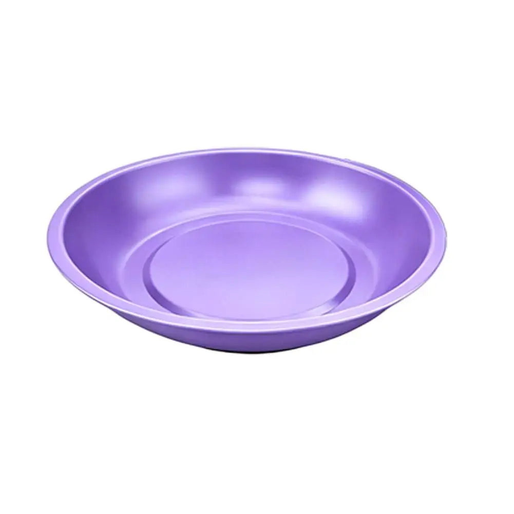 Double‑Sided Magnetic Screw Tray Purple Storage Bowl For Screws Nuts Bolts Stainless Steel Tools Tray For Car Suction Pad Tools Peaceful Pleasures Health and Wellness 6inch