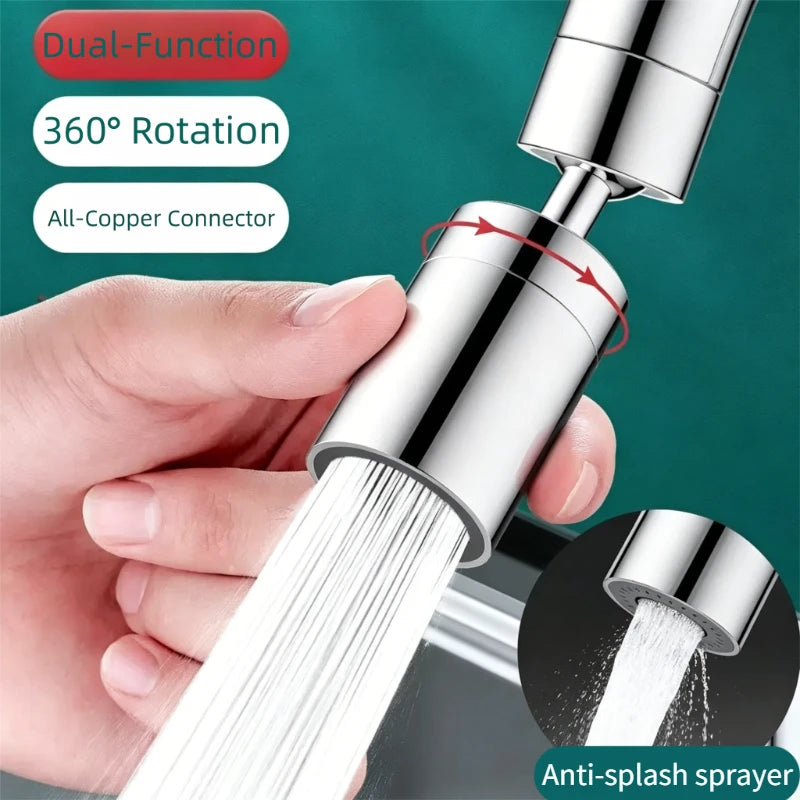 360°Universal Kitchen Faucet Anti-splash Aerator Bathroom Tap Rotatable Faucet 2 Mode Tap Nozzle Bubbler Kitchen Sink Faucet Peaceful Pleasures Health and Wellness