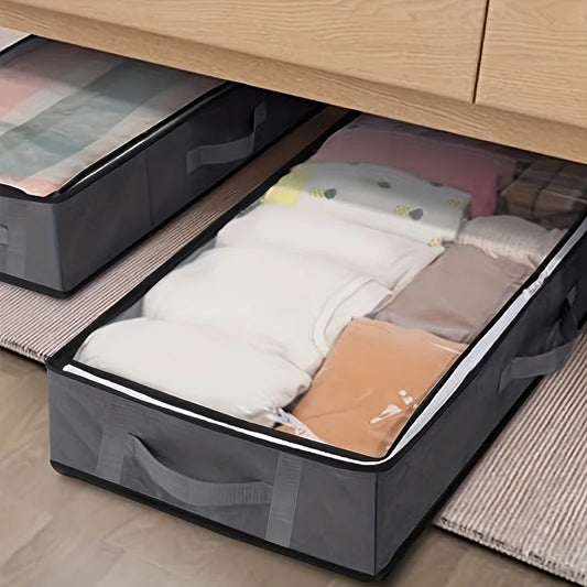Large Under Bed Storage Bag – Clear Window, Foldable Organizer Under Bed Storage Bag Oasis Select