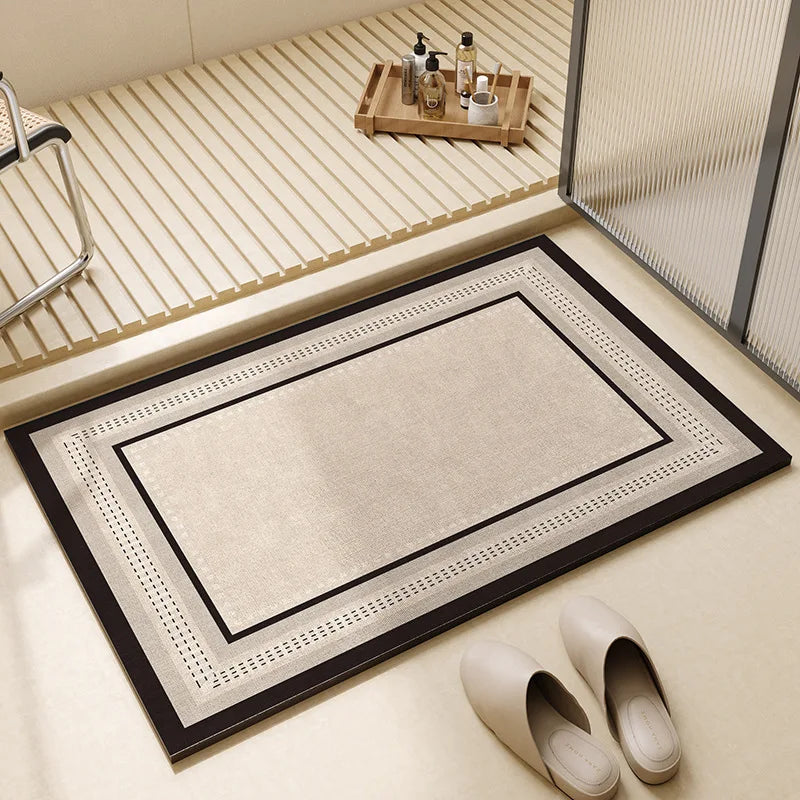 40X60cm French Shaped Cloud Carpet, Bathroom Floor Mat, Bathroom Soft Cushion, Cloth Absorbent Foot Mat, Toilet Door Mat Peaceful Pleasures Health and Wellness 06