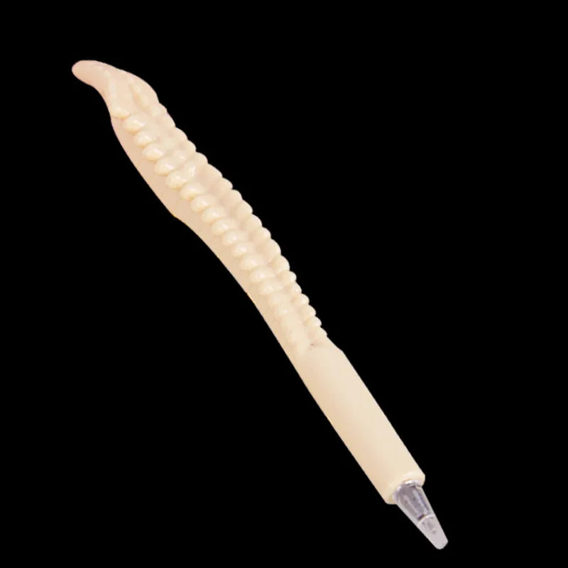 Funny Ballpoint Pen Blue Black Ink Creative Design Simulated Bone