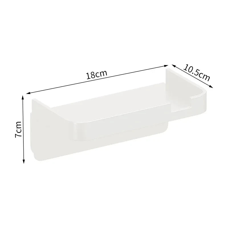 Wall-Mount Bathroom Toilet Paper Holder & Storage Rack