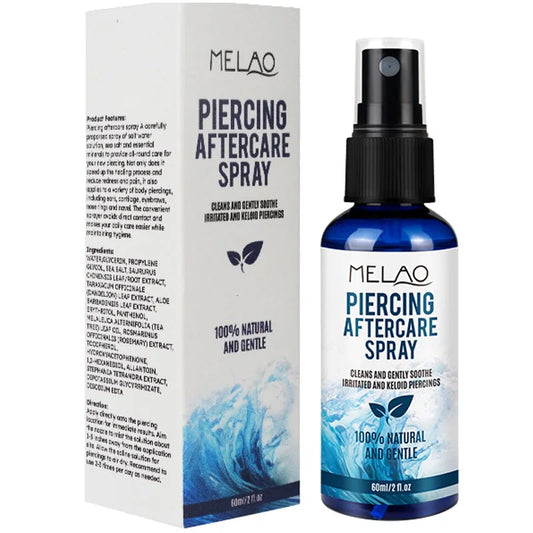 Piercing Aftercare Spray, Saline Spray for Piercings Cleaner for Ear, Belly & Nose - Gently Cleanses - Soothing & Gentle Peaceful Pleasures Health and Wellness