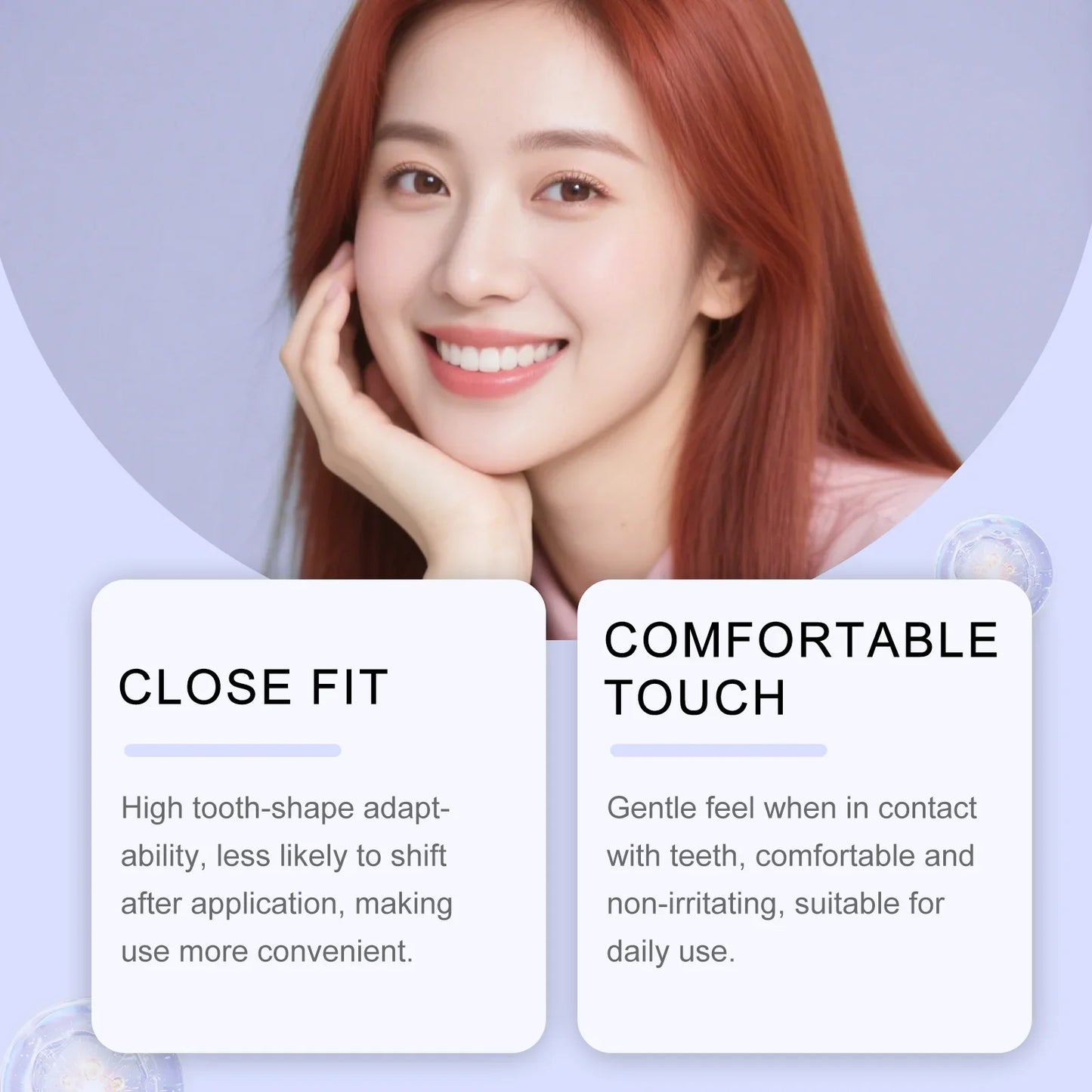 Purple Teeth Brightening Strips – Mint, Enamel Safe | 14 Strips