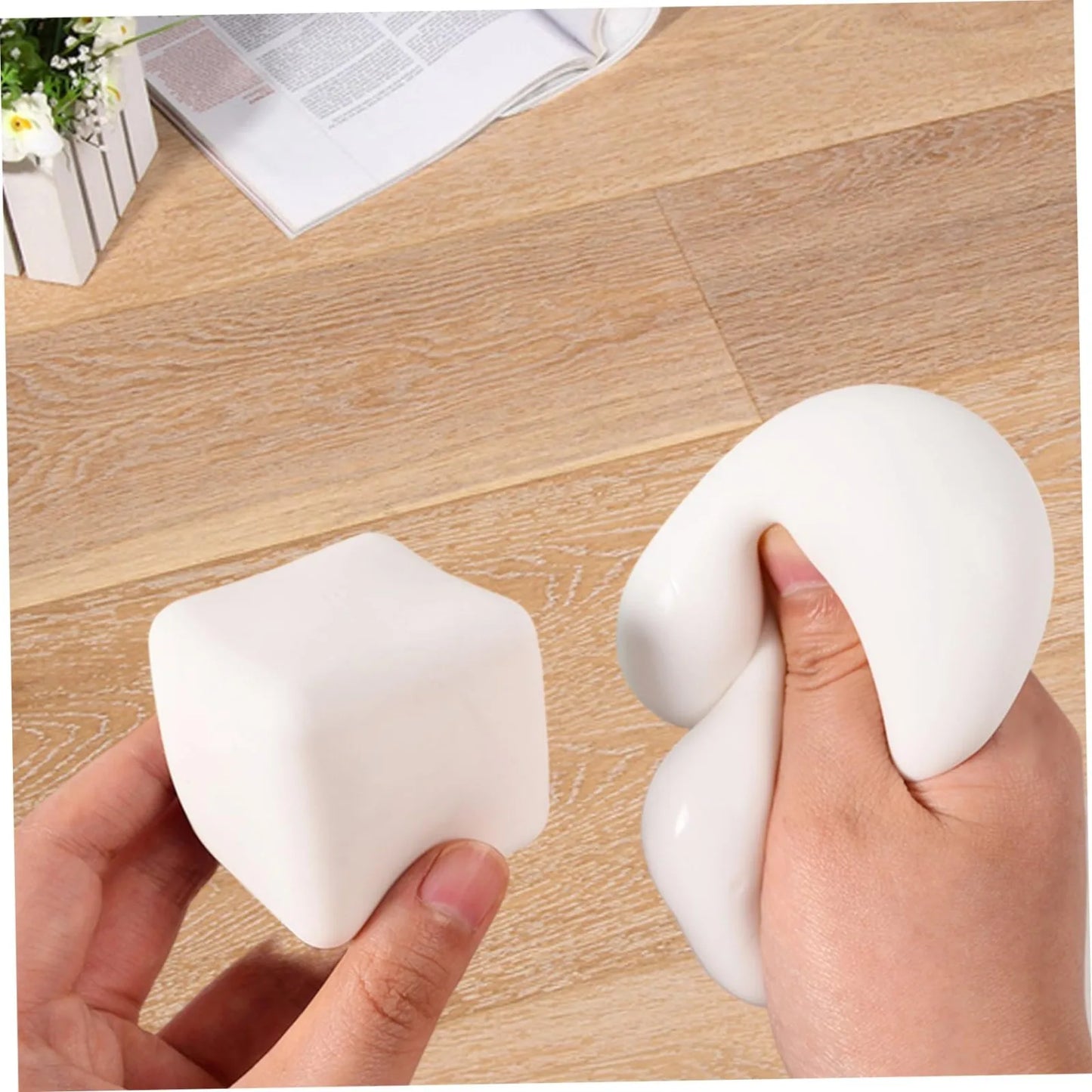 Adults Squishy Tofu Stress Balls Autism Sensory Toys Stress Anxiety Relief Fidget Toys Dough Water Ball Gifts Bulk for Kids Peaceful Pleasures Health and Wellness