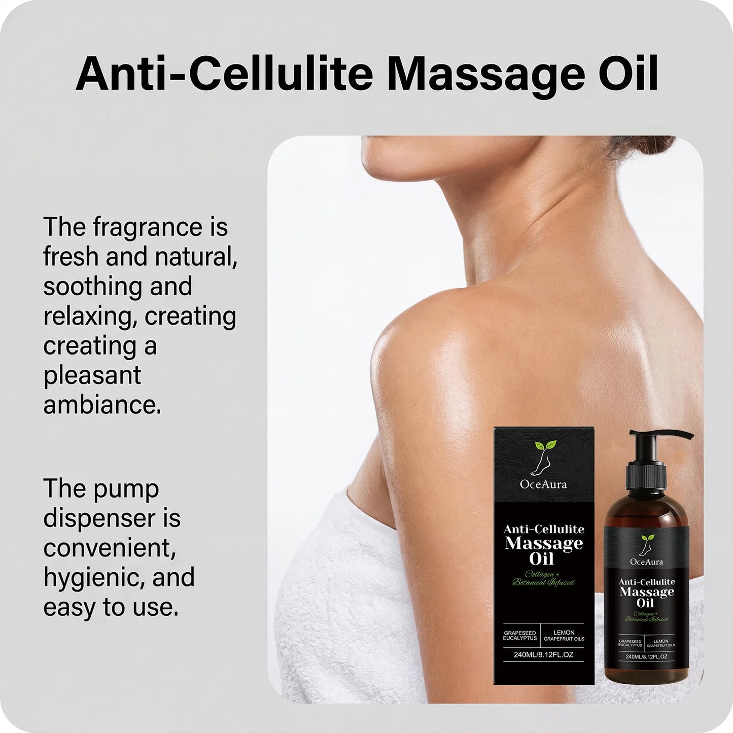 OceAura Collagen Anti-Cellulite Body Oil – Firming & Nourishing