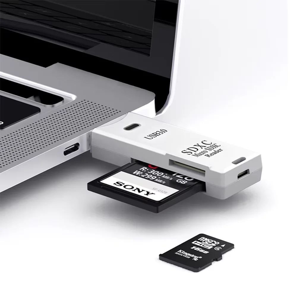 Portable Mini USB 3.0 SD TF Card Reader Dual Slot Micro SD Memory Card Adapter Fast Data Transfer For Camera PC Laptop Computer Peaceful Pleasures Health and Wellness