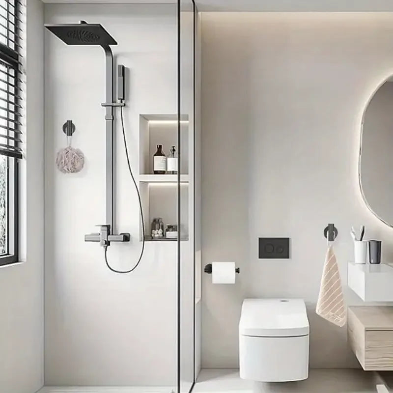 3-Piece Stainless Steel Bathroom Hardware Set | Towel & Paper Holder