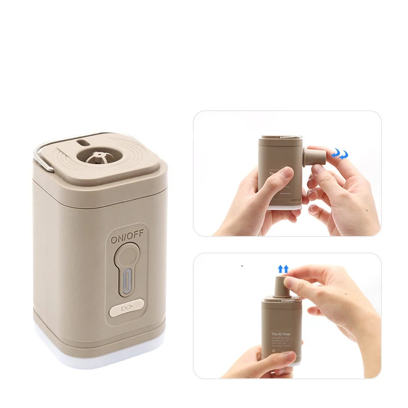 Outdoor Camping Air Pump Convenient Compact High-power Air Extraction Pump Lighting Multi-functional Air Pump Cylinder Peaceful Pleasures Health and Wellness