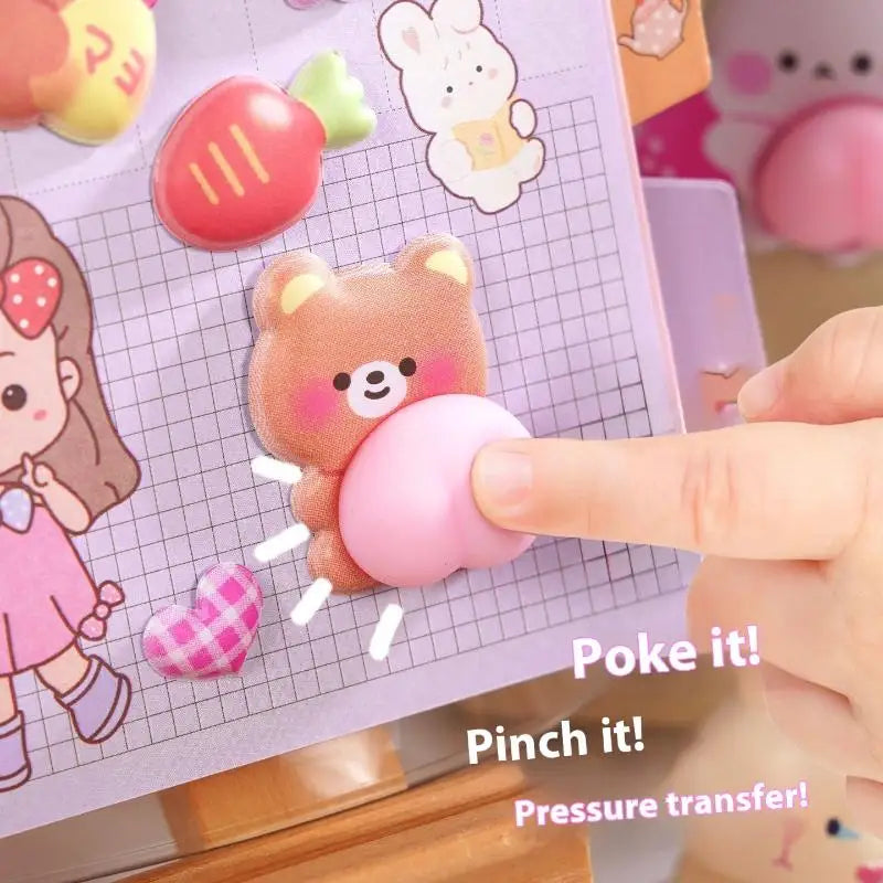 3D Peach Foam Sticker | Stress Relief Scrapbook Decoration