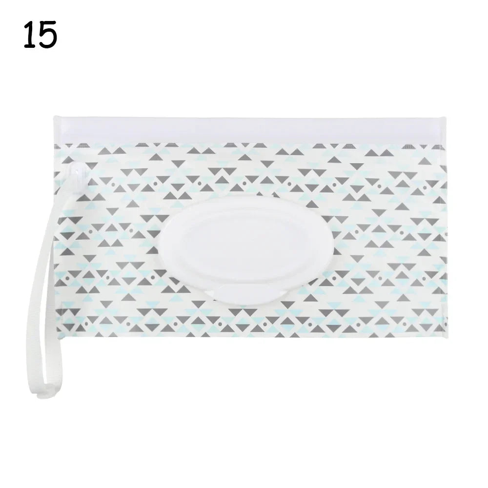 Baby Wet Wipes Carrying Case Pouch with Snap-Strap | Stroller