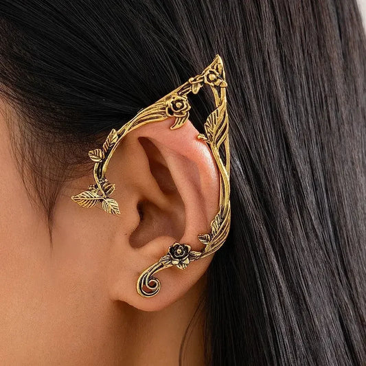 Elf Irregular alloy earrings Cute Jewelry Accessories Fairy Clip Personality Creative Earrings Wedding Girls Jewelry Gifts New Peaceful Pleasures Health and Wellness