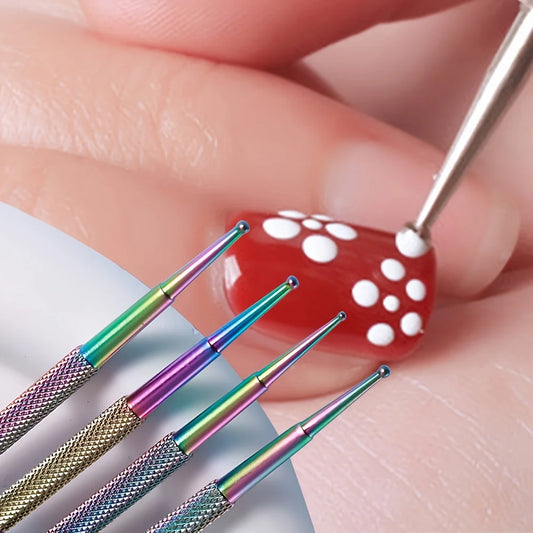 Stainless Steel Nail Pen Point Rhinestone Pen-Dual End Stainless Steel Design,Different Sizes Nail Point Rhinestone Painting Flo Peaceful Pleasures Health and Wellness