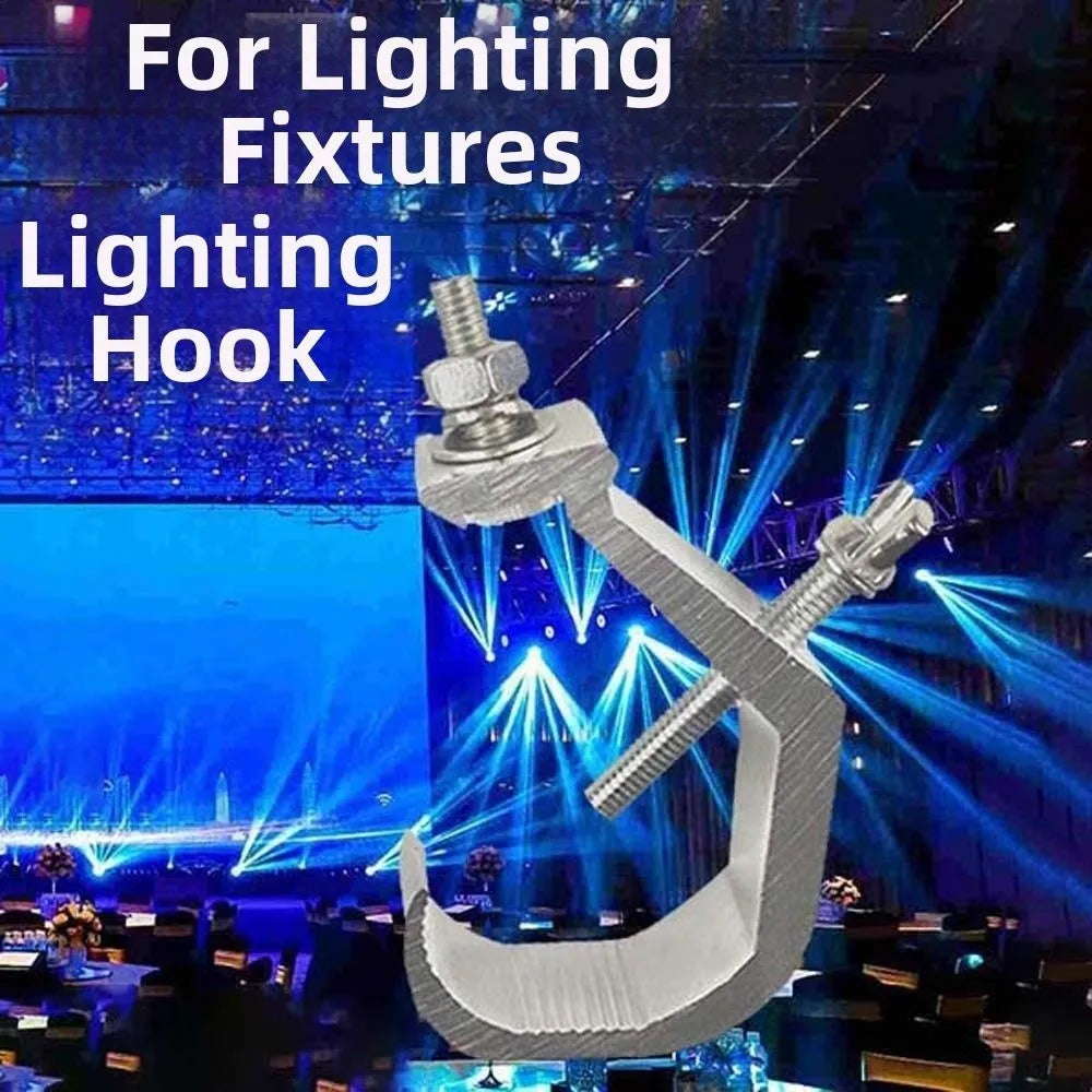 10-Pack Aluminum Stage Light C-Clamp Hook Bracket – 20KG Load