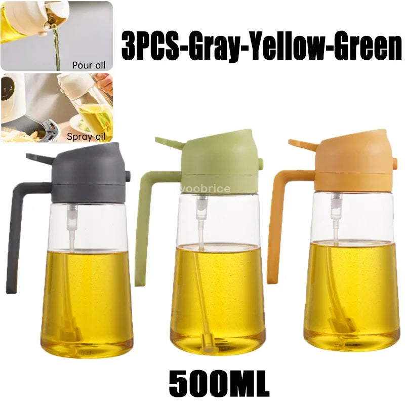 2-in-1 Oil Sprayer Bottle 500ml – Air Fryer, BBQ & Kitchen