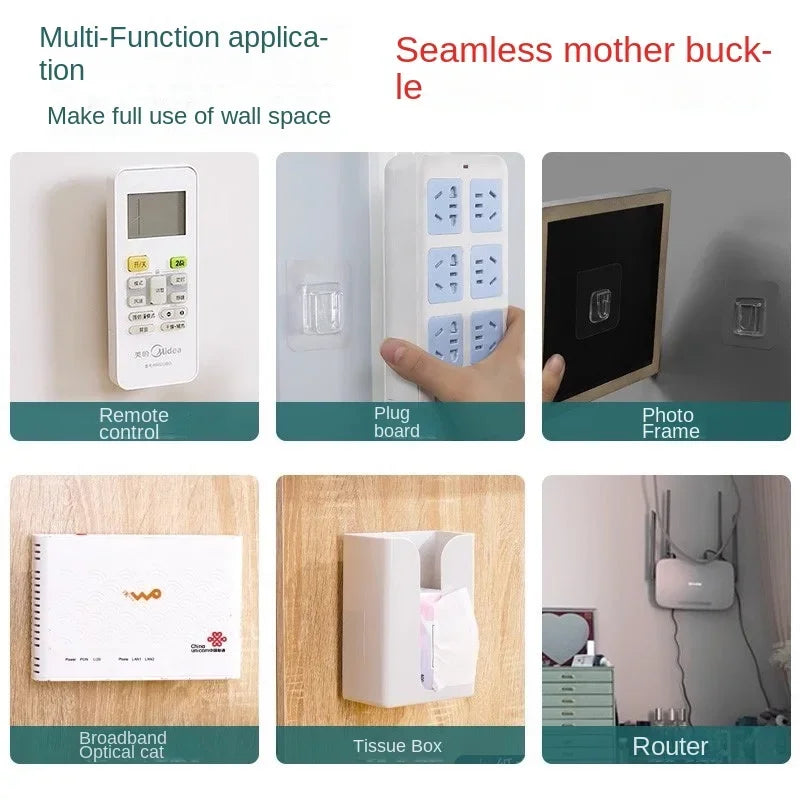 Invisible Adhesive Wall Hooks – Clear Acrylic Organizer Hooks