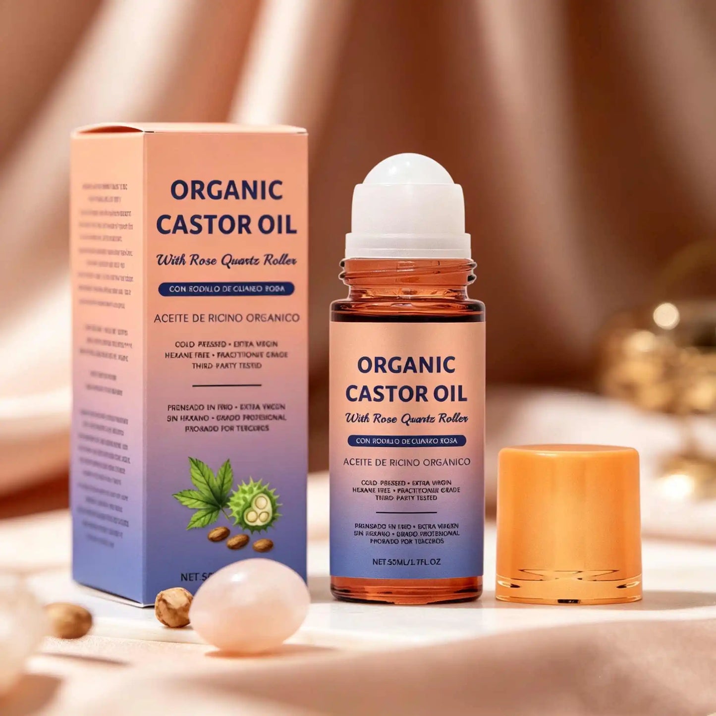 Castor Oil Body Moisturizing Roller Essence 50ml | Daily Skin Oil
