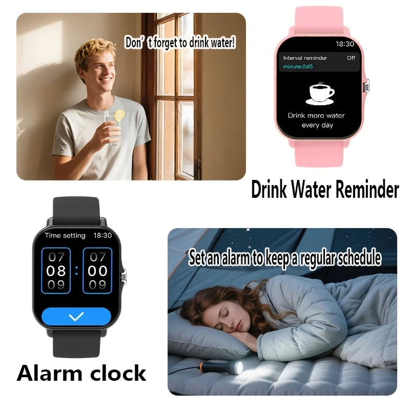 ERUN 1.83" Smart Watch – Bluetooth Calling, AI Voice & Music