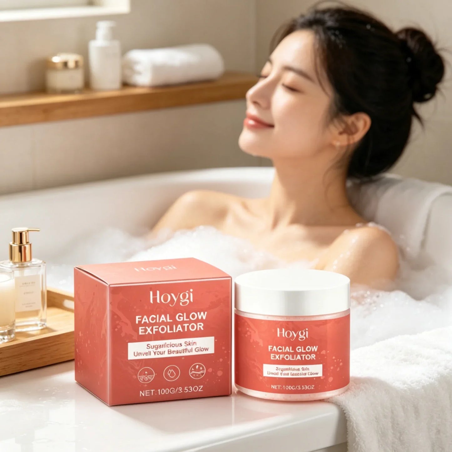 Hoygi Face Exfoliating Scrub – Deep Cleanse & Brighten 100g