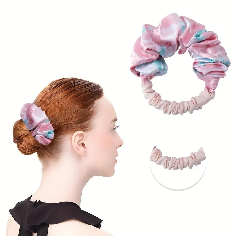 Satin Elastic Headband & Heatless Curl Tool – 8 Colors
