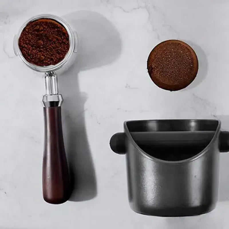 Coffee Powder Box Black Coffee Slag Bucket with Deep Bowl Dump Bin Detachable Knock Bar Coffee Machine Grind Trash Bin Peaceful Pleasures Health and Wellness