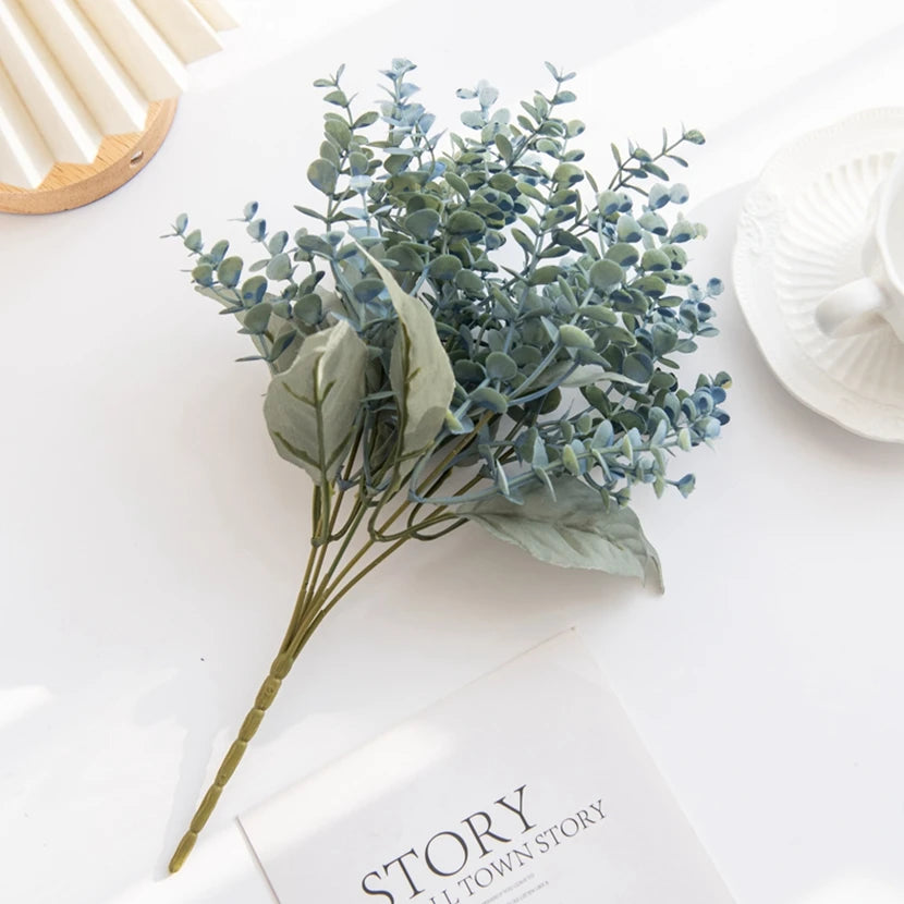 Artificial Eucalyptus Bouquet | Faux Floral Wedding Decor 31cm