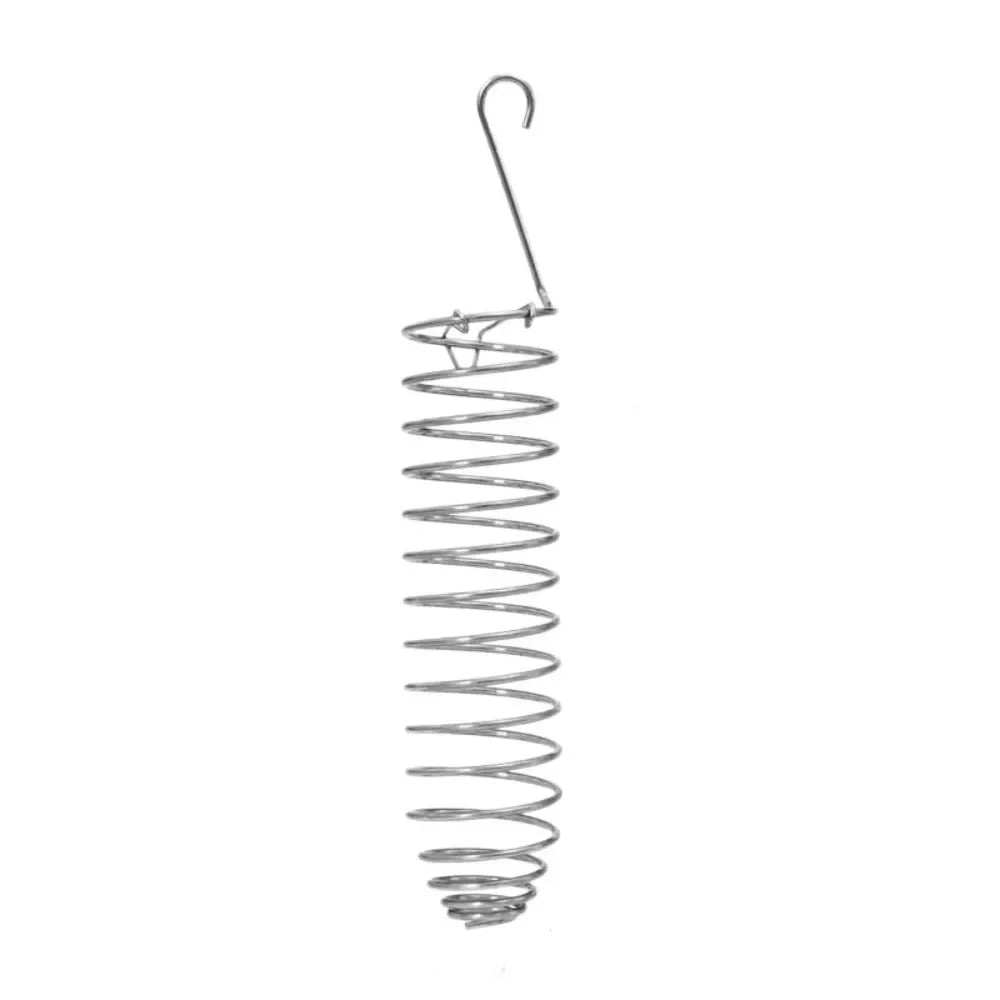 Multi-Purpose Stainless Steel Bird Feeding Rack Spiral Portable Parrot Foraging Bite Resistant Birds Feeder Wildlife Peaceful Pleasures Health and Wellness Stainless Steel