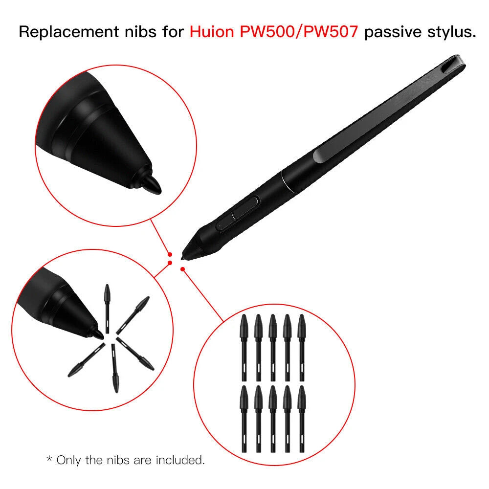For HUION Pen Nib PN05 Replacement Nibs For Digital Pen PW500 PW507 Graphics Tablet Q620M HS611 Kamvas Pro 16/12/13 Kamvas 20 Peaceful Pleasures Health and Wellness