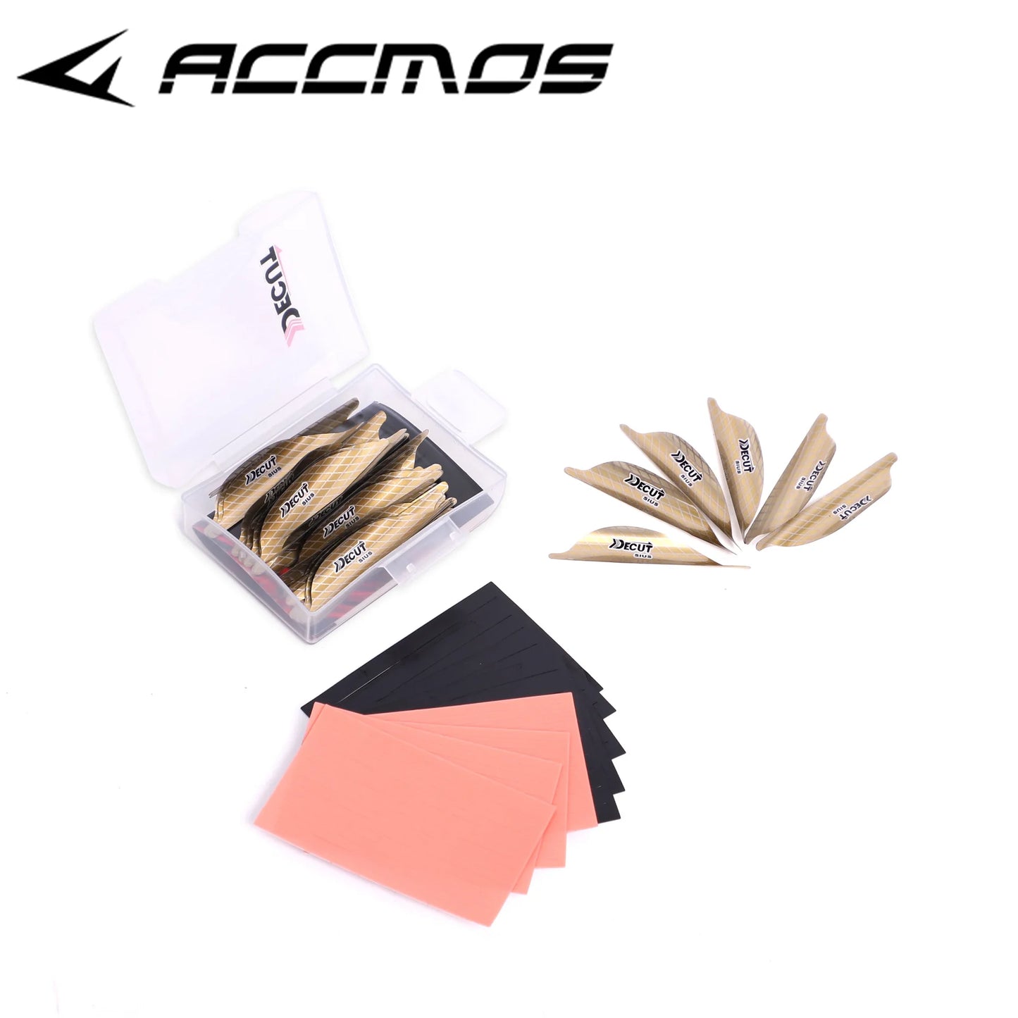 Box 1 56'' 75'' 2'' Archery Spiral Feather Spinning Arrow Vanes Left
