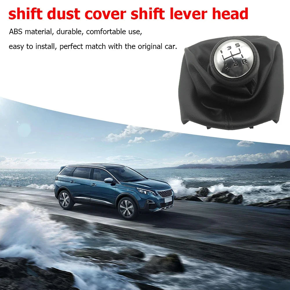 For Peugeot 206 207 307 Citroen C3/C4/C5 5 Speed Gear Shift Knob Shifter Lever Stick Gaiter Boot Cover PU Car Accessories Peaceful Pleasures Health and Wellness