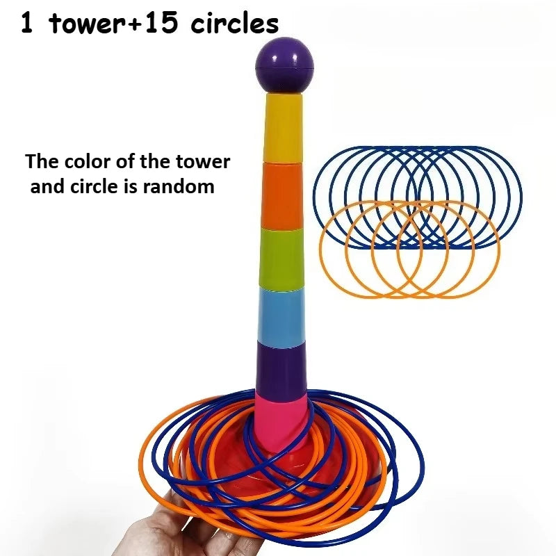 Colorful Hoop Ring Toss Game Set – Kids & Family Outdoor Party