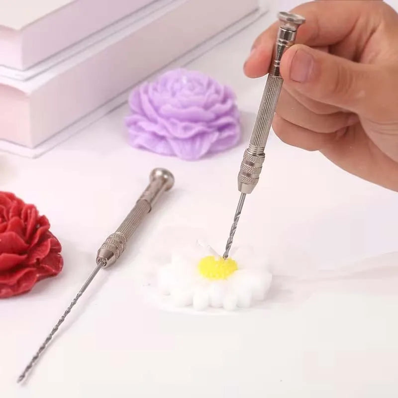 DIY Candle Making Kit – Metal Puncher Tool & 2 Drill Bits