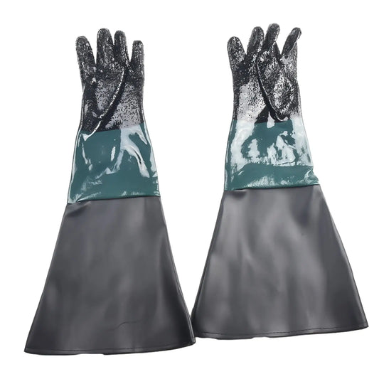 1 Pair PVC Sandblasting Gloves 11 8 Diameter Opening Sandblaster Peaceful Pleasures Health and Wellness Default Title