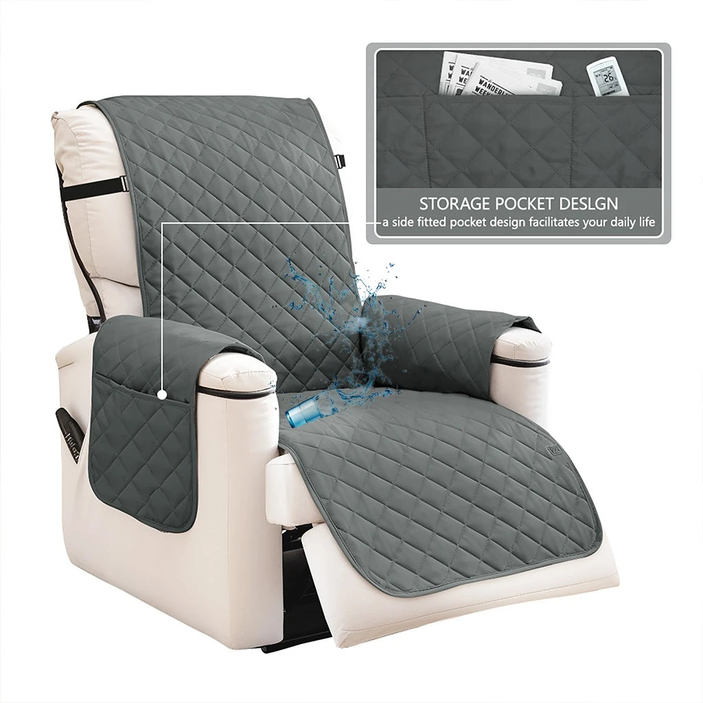 100% Waterproof Recliner Chair Covers Recliner Cover Non-Slip Dog Chair Cover Washable Slipcover with Pocket Elastic Straps Peaceful Pleasures Health and Wellness