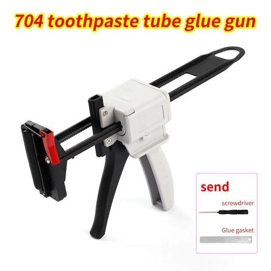 704 Silicone Manual Glue Gun Toothpaste Tube Gun Dispenser Extruder Labor-saving Tool for Caulking Sealant Silicone Glue Peaceful Pleasures Health and Wellness 704 Glue gun 1Pcs