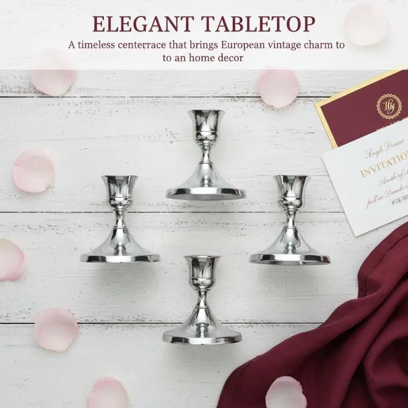 2Pcs/pack Decorative Tabletop Candle Holders Iron Candlelight Dinner Props Bar Party Candelabra Home Hotel Decoration 6.7*7.0cm Peaceful Pleasures Health and Wellness