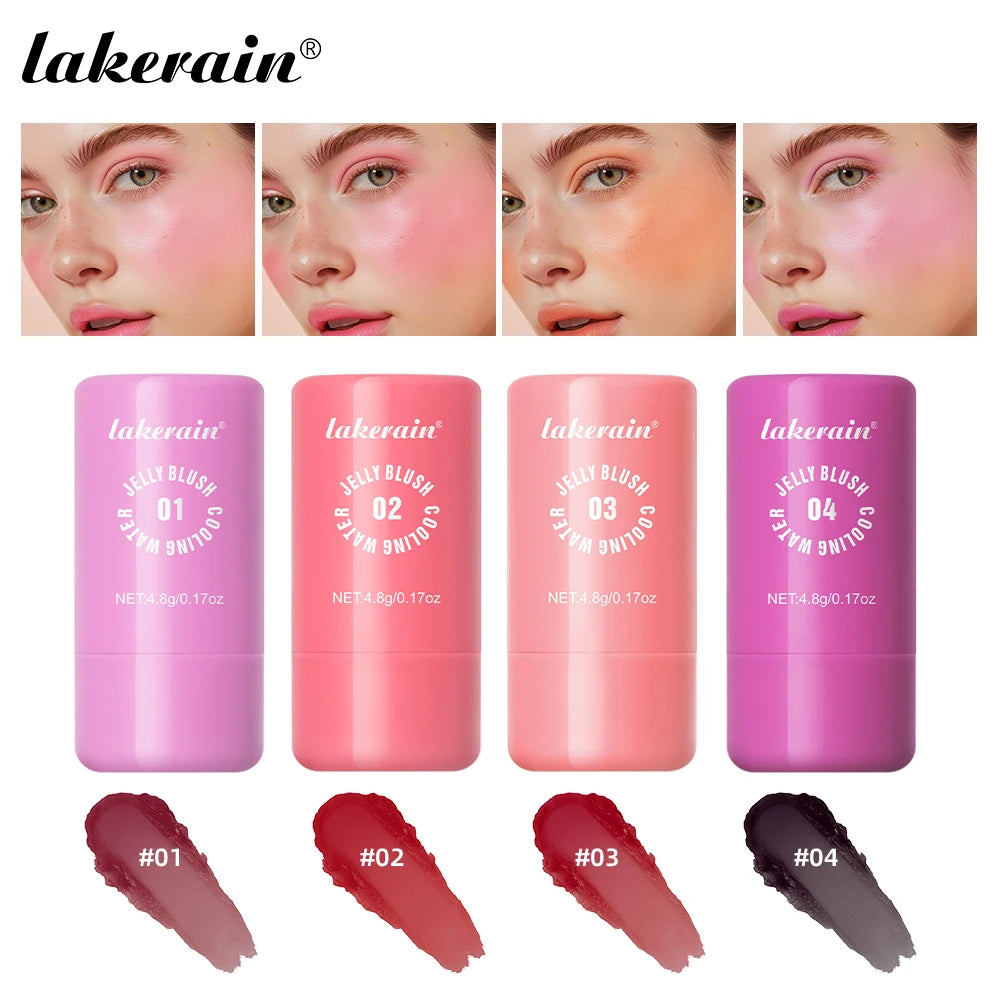 Original Cooling Water Jelly Blush Stick Blush Tinted Cosmetics Tint Stick Watercolor Multi-Use Matte Blush Makeup For Women Peaceful Pleasures Health and Wellness