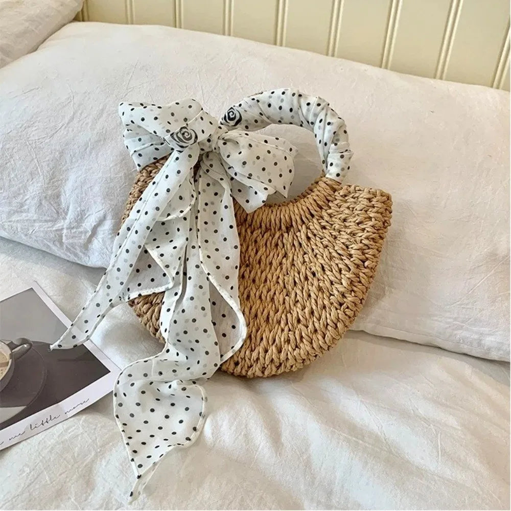 Women's Polka Dot Chiffon Scarf – Lightweight Long Headband