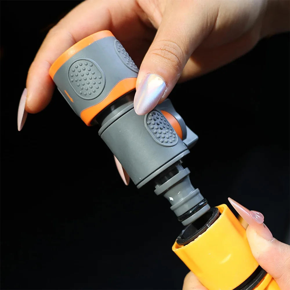 1/4 3/8'' 1/2'' 3/4'' Hose Quick Connecter Plastic Rubber Coupling Tubing Irrigation System Coupler Shut Off Valve Adapter Pipe Peaceful Pleasures Health and Wellness