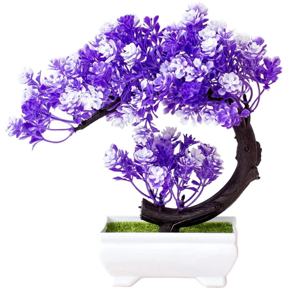 Artificial Silk Flower Bonsai Pot – Home & Wedding Table Decor