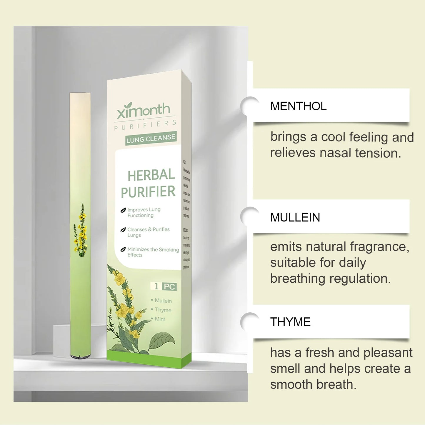 Natural Herbal Aromatherapy Inhaler Stick | Portable Wellness