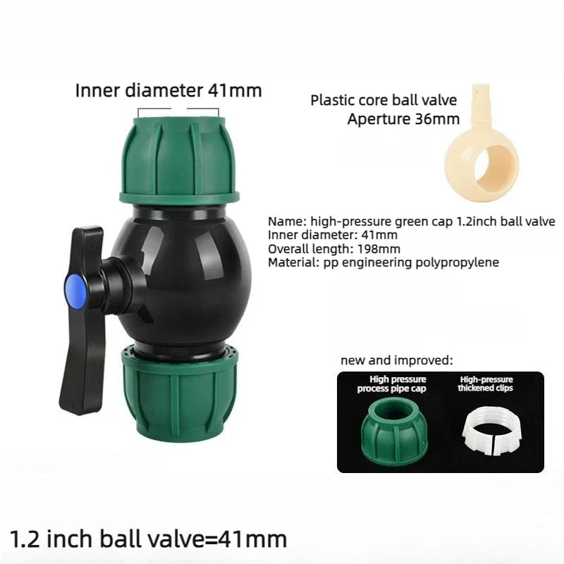 PE Ball Valve Quick Connector – 1/2", 3/4" & 1" Irrigation Valve