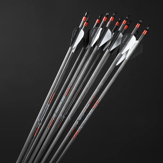 ID5 Pure Carbon Arrow Spine300 400 500 600 700 800 Two White Leaves Peaceful Pleasures Health and Wellness 31inch Spine 800