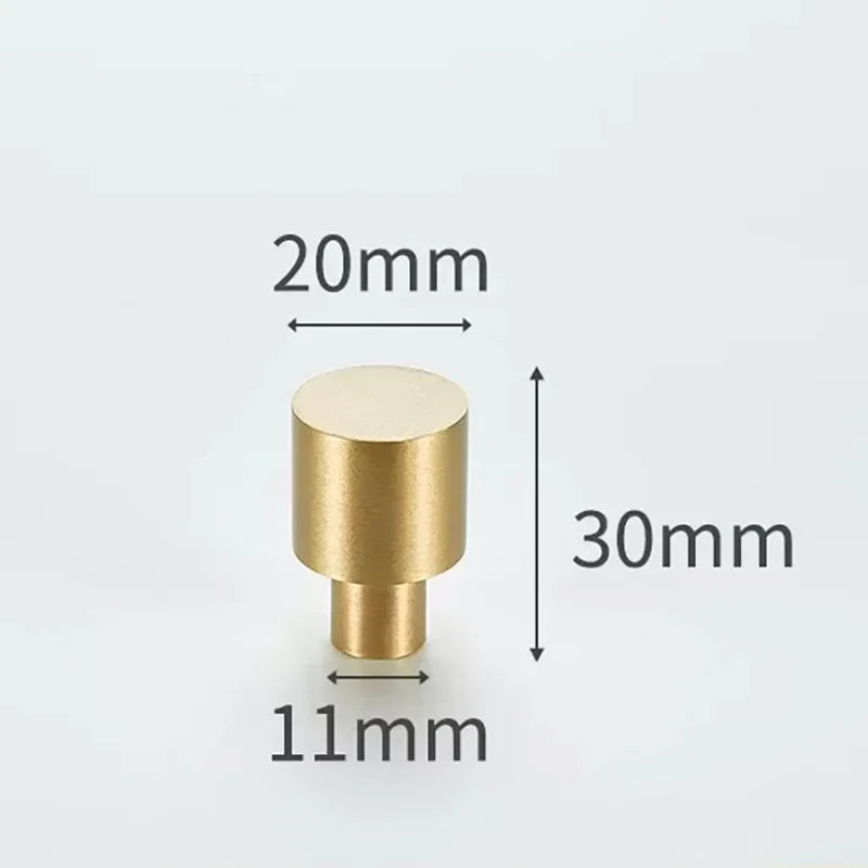 Solid Brass Cabinet Knobs | Modern Gold Furniture Pulls