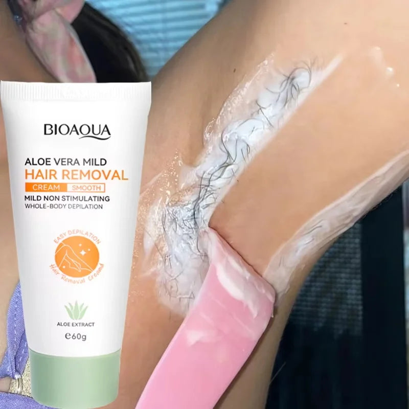 BIOAOUA Aloe Vera Hair Removal Cream – Gentle Body Depilatory