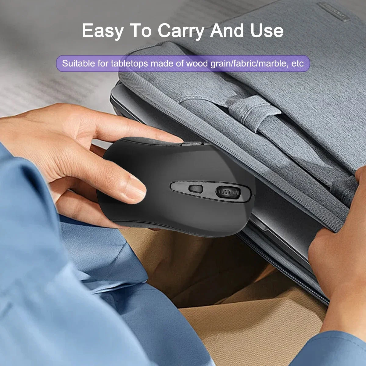 2.4G Wireless Mouse Portable Optical Office Mouse Silent Mouse Adjustable DPI Levels for Laptop Notebook PC MacBook Battery Mice Peaceful Pleasures Health and Wellness