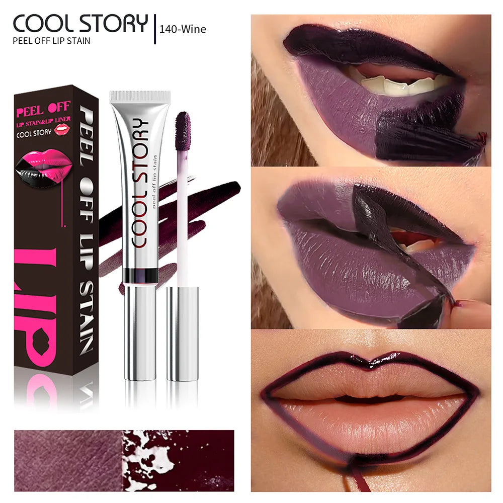 2-in-1 Matte Peel-Off Lip Stain & Liner | Long-Lasting Color